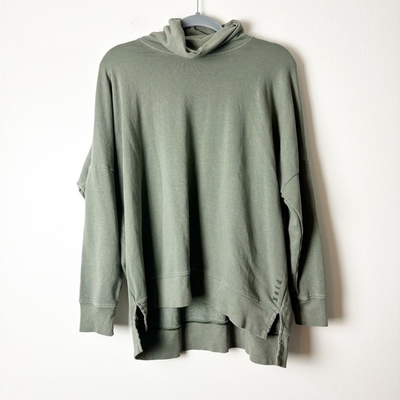 PINK Victoria's Secret Tops - PINK VICTORIA SECRET • Women’s Olive Green Relaxed Fit Cowl Neck Sweatshirt Sz S
